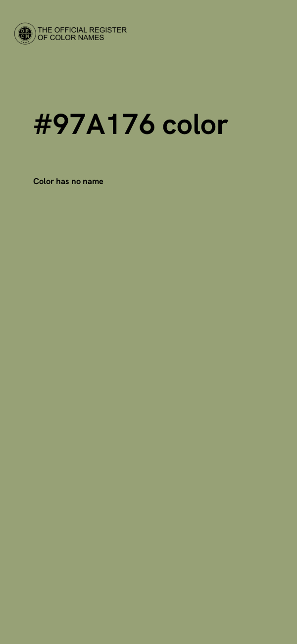 #97A176 color image