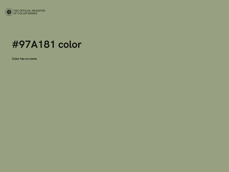 #97A181 color image