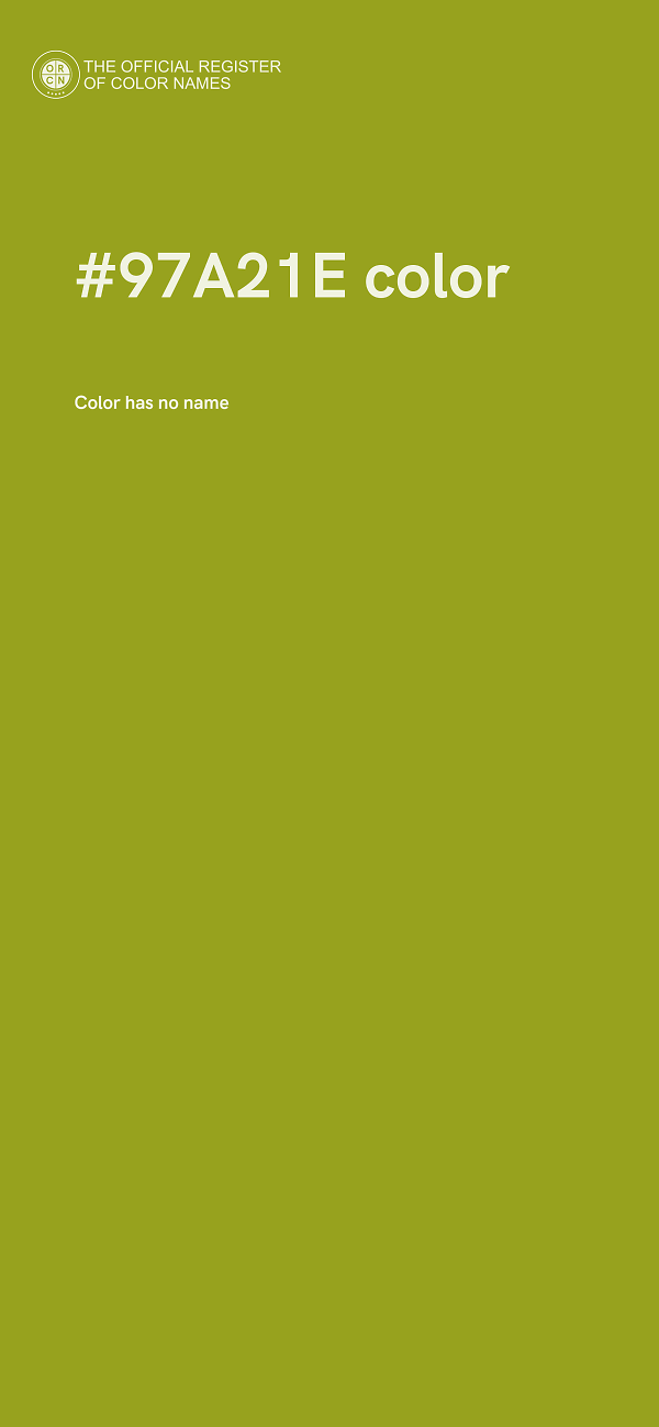 #97A21E color image