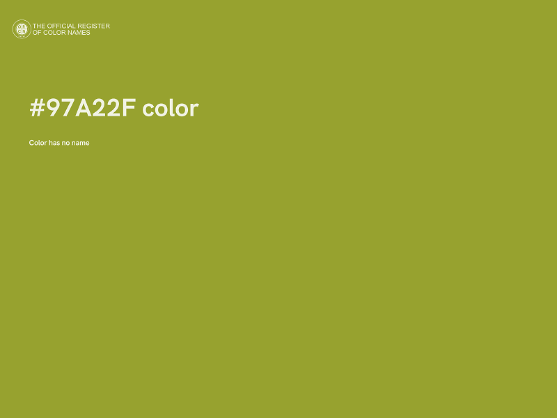 #97A22F color image