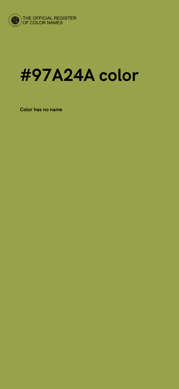 #97A24A color image