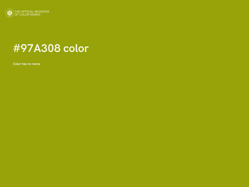 #97A308 color image