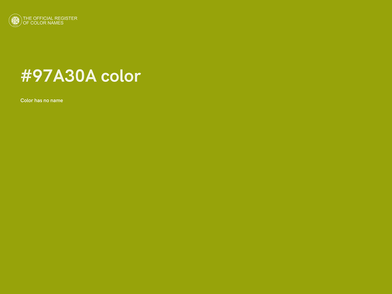 #97A30A color image