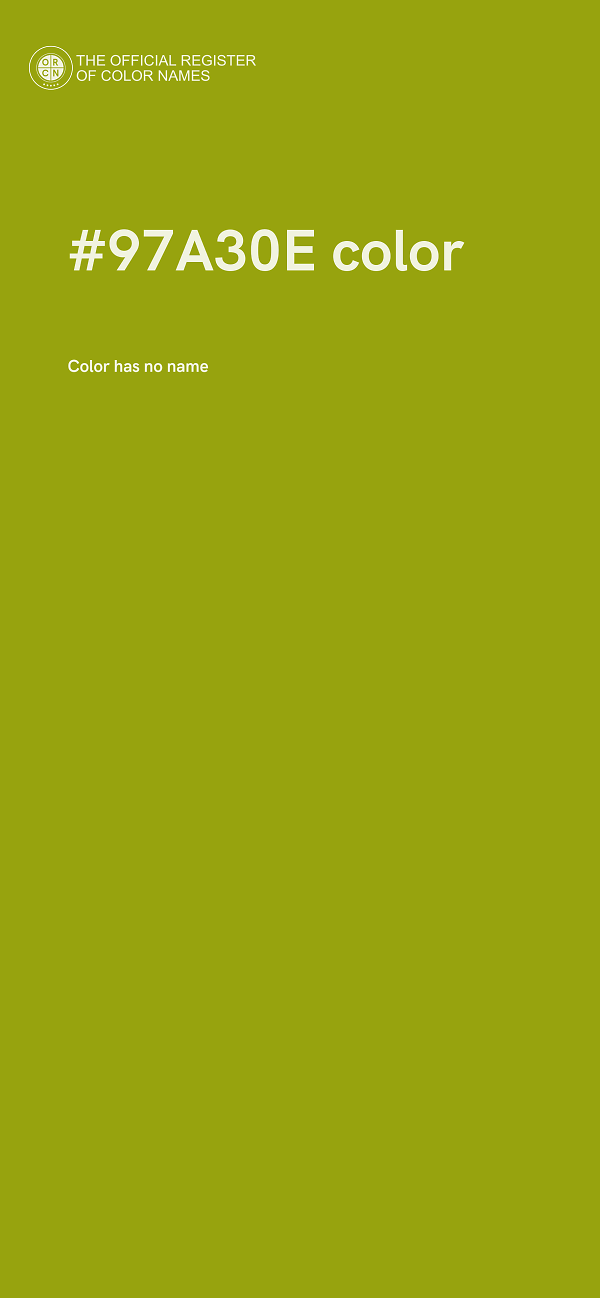 #97A30E color image