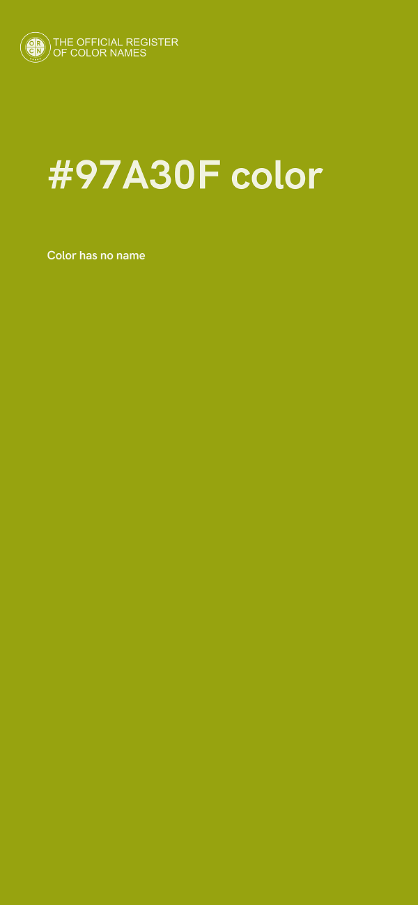 #97A30F color image