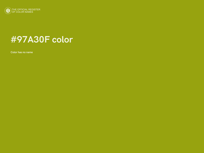 #97A30F color image