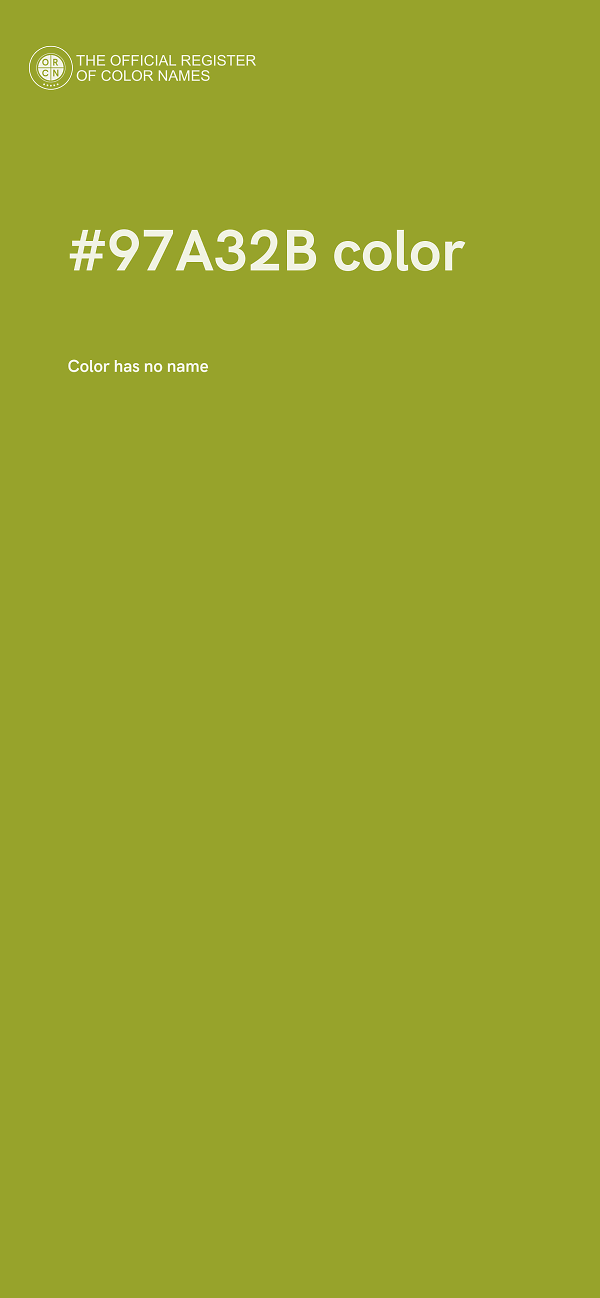 #97A32B color image