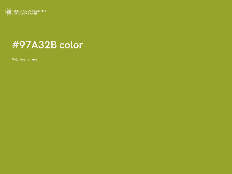 #97A32B color image