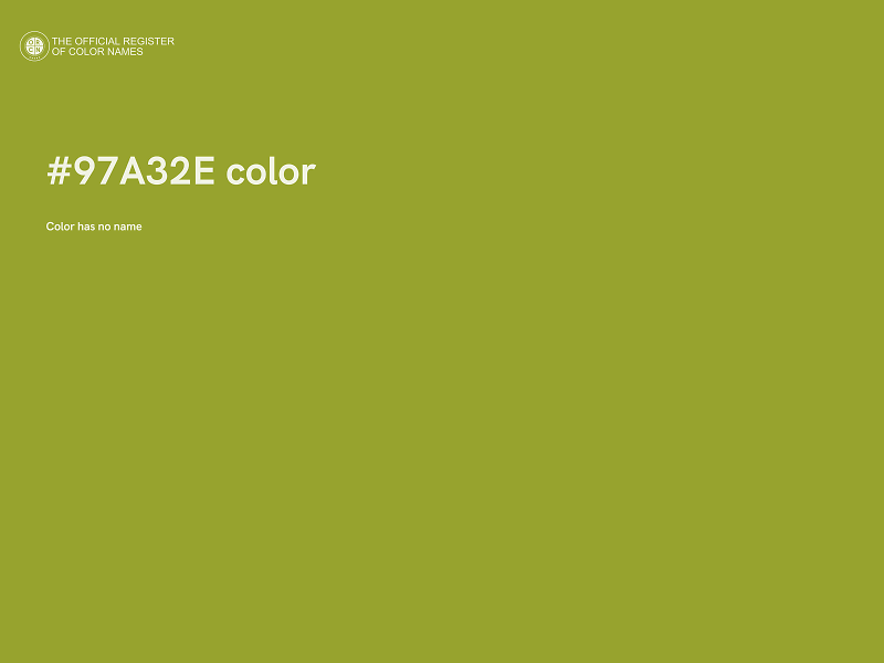 #97A32E color image