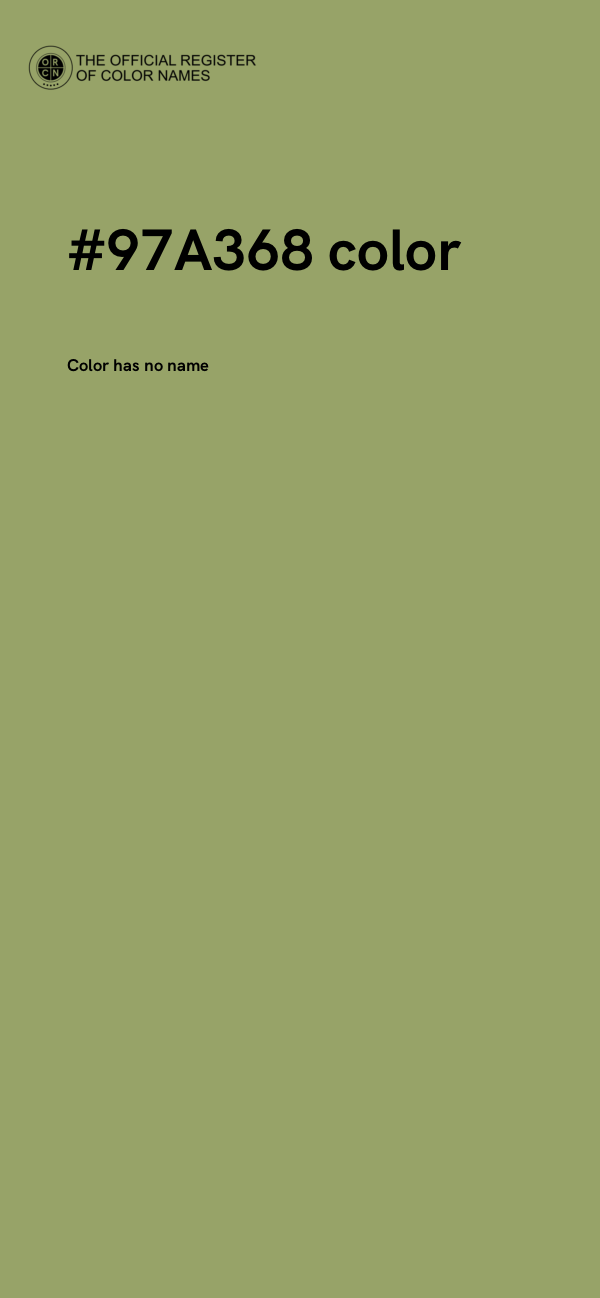 #97A368 color image