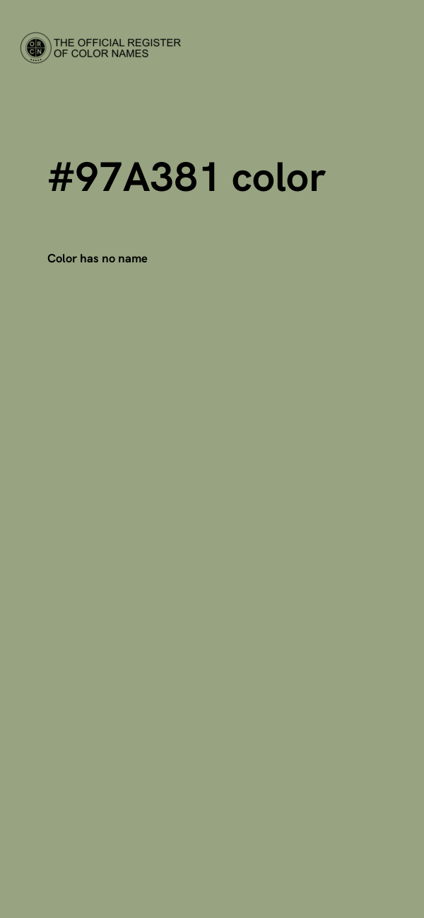 #97A381 color image