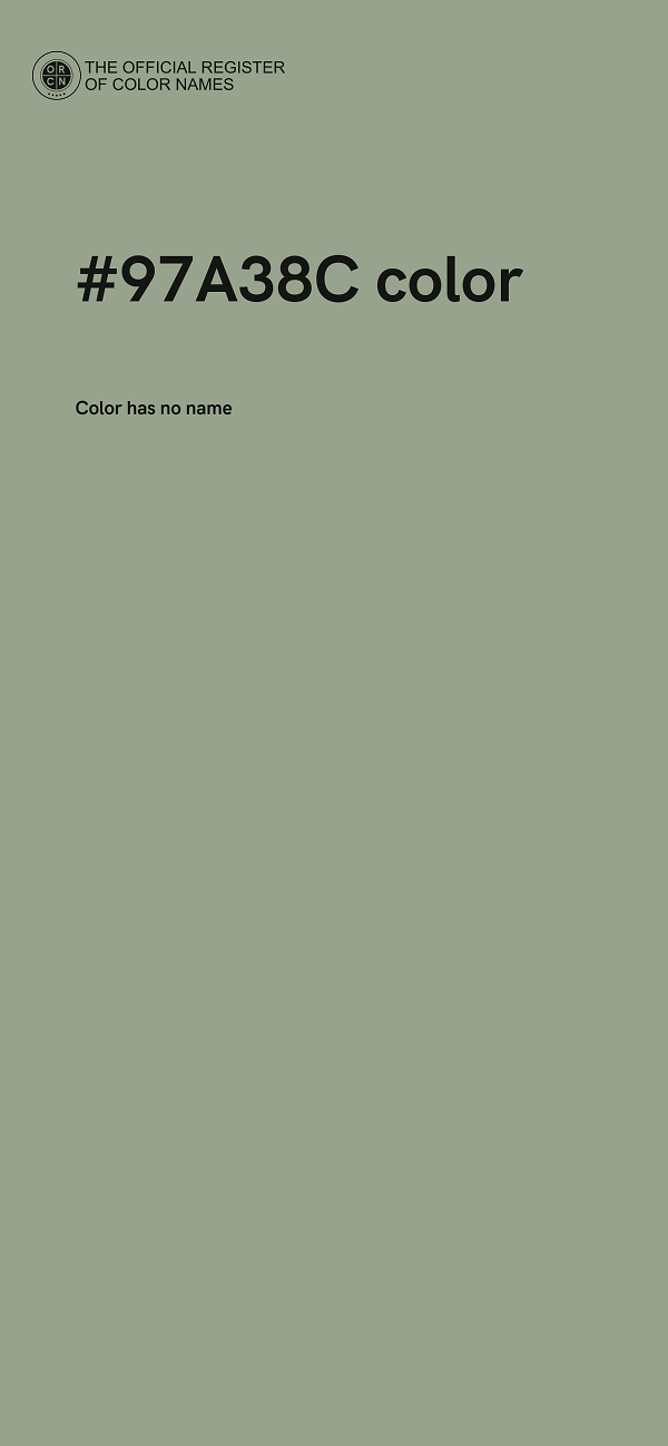 #97A38C color image
