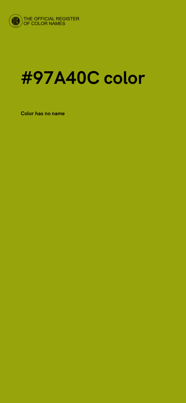 #97A40C color image