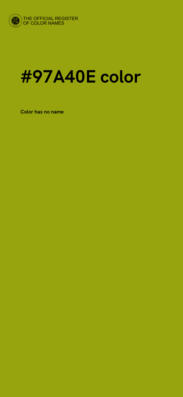 #97A40E color image
