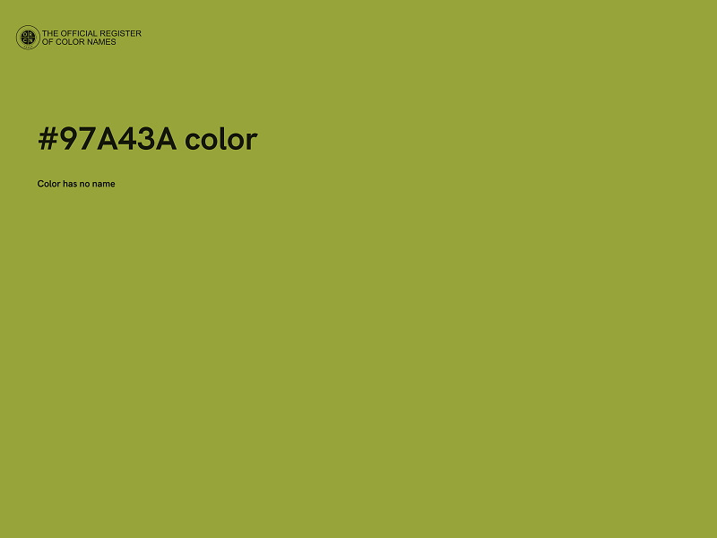 #97A43A color image