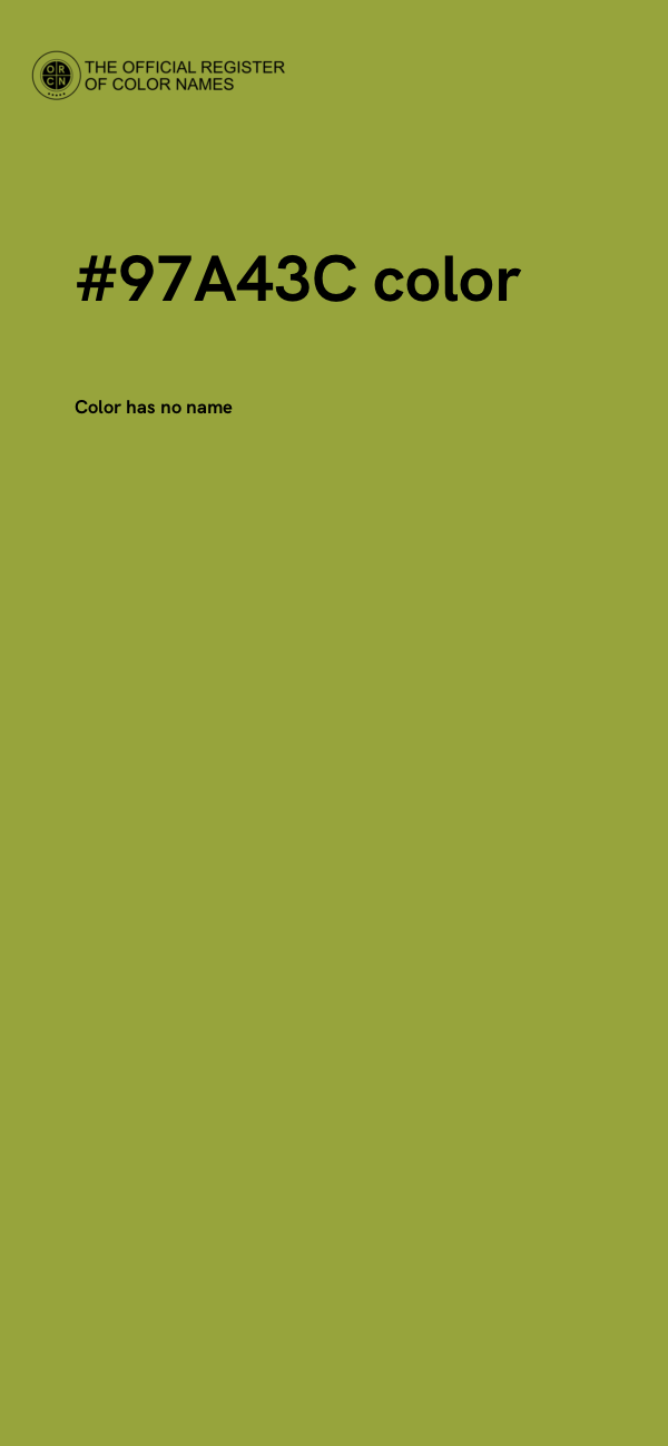 #97A43C color image