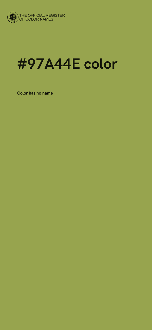 #97A44E color image