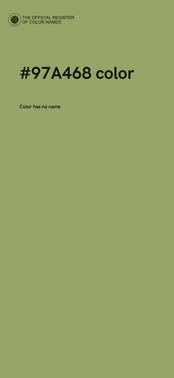#97A468 color image