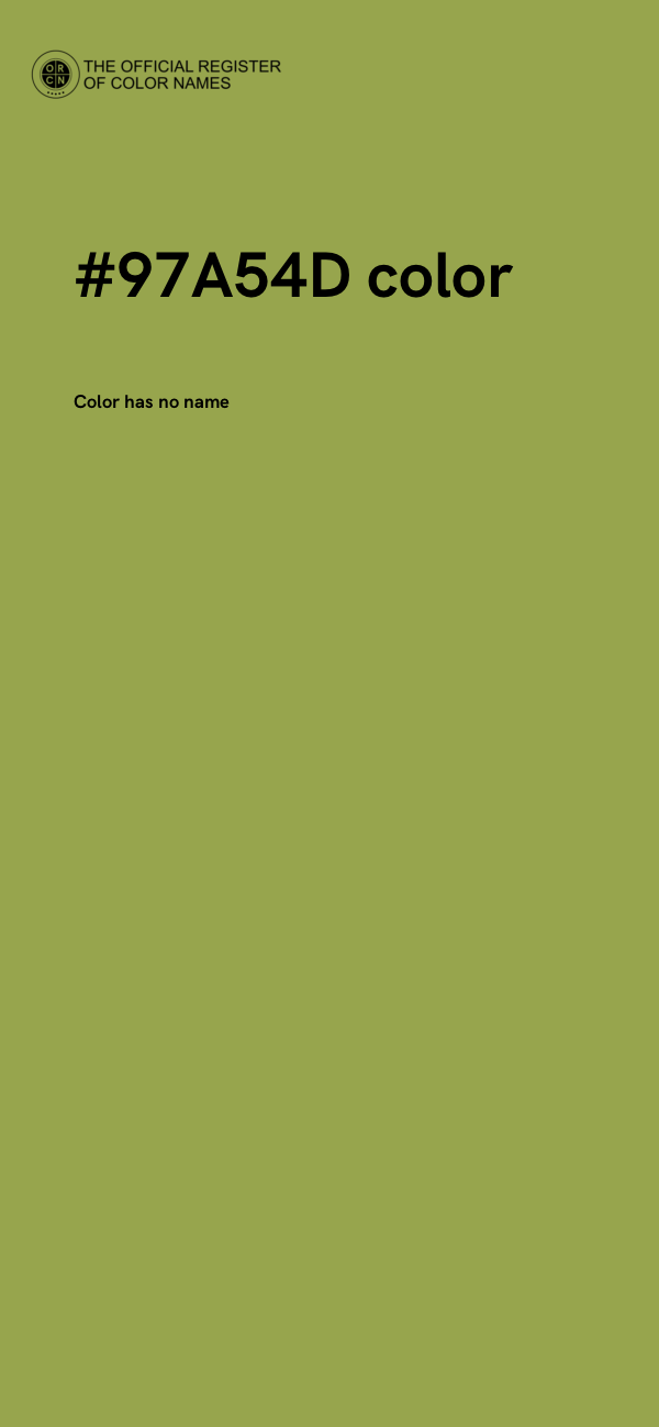 #97A54D color image