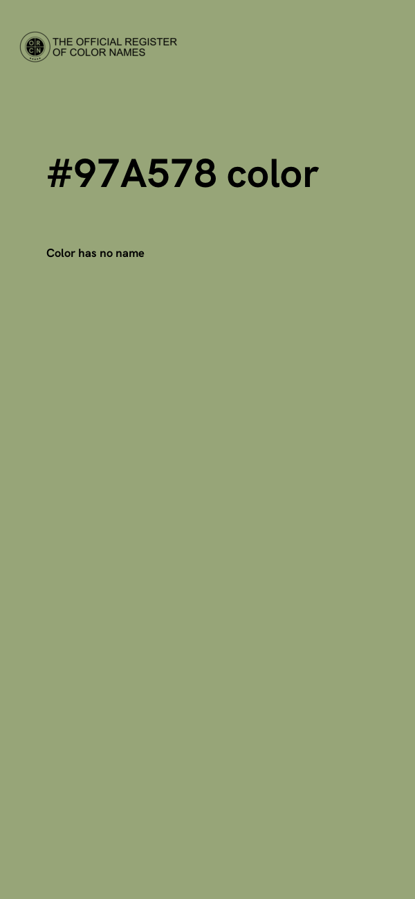 #97A578 color image