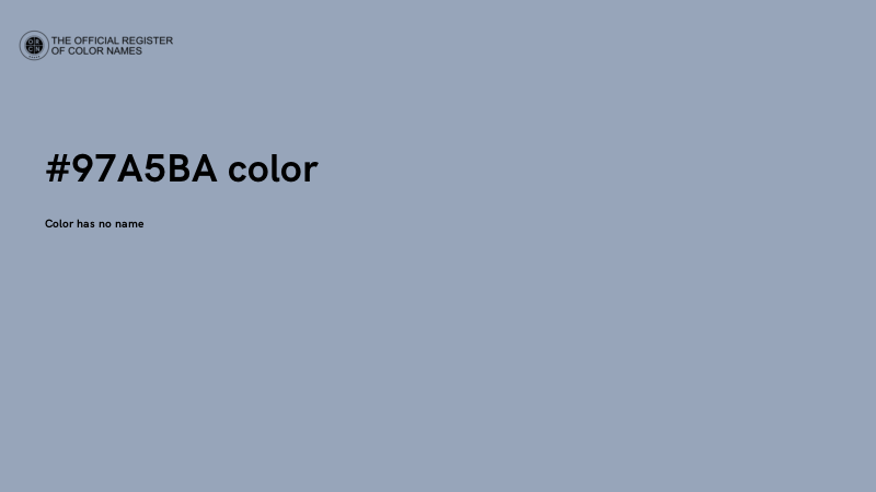 #97A5BA color image