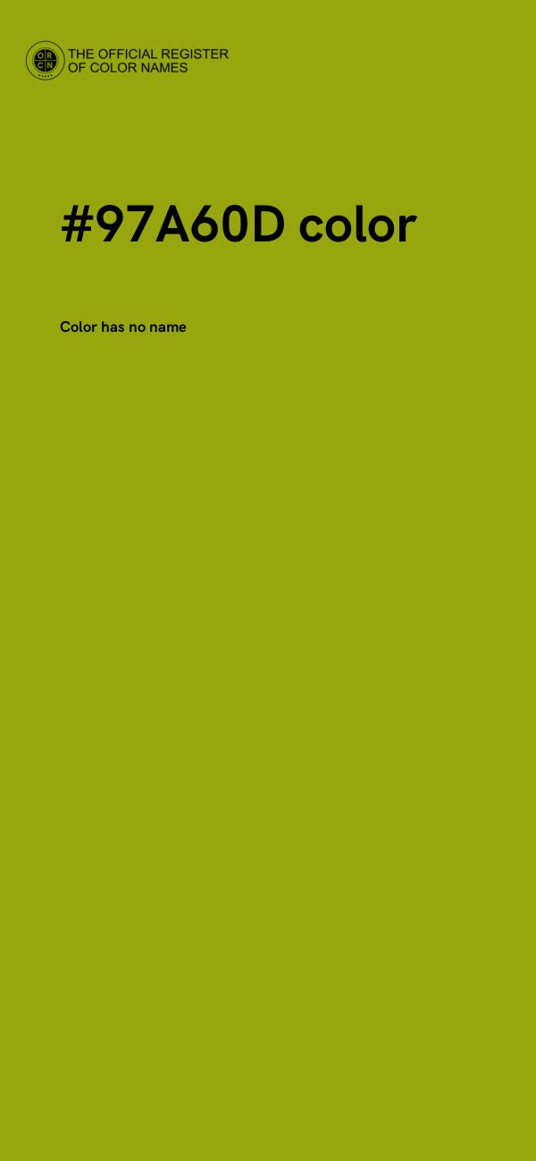 #97A60D color image