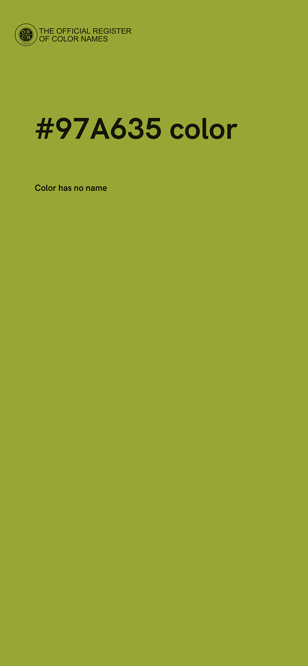 #97A635 color image