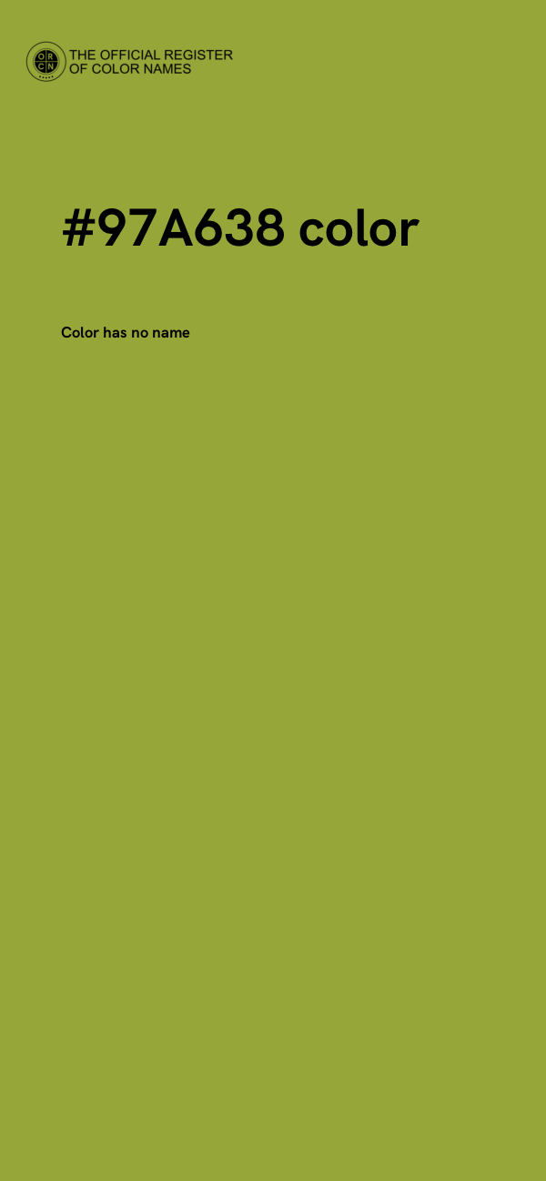 #97A638 color image