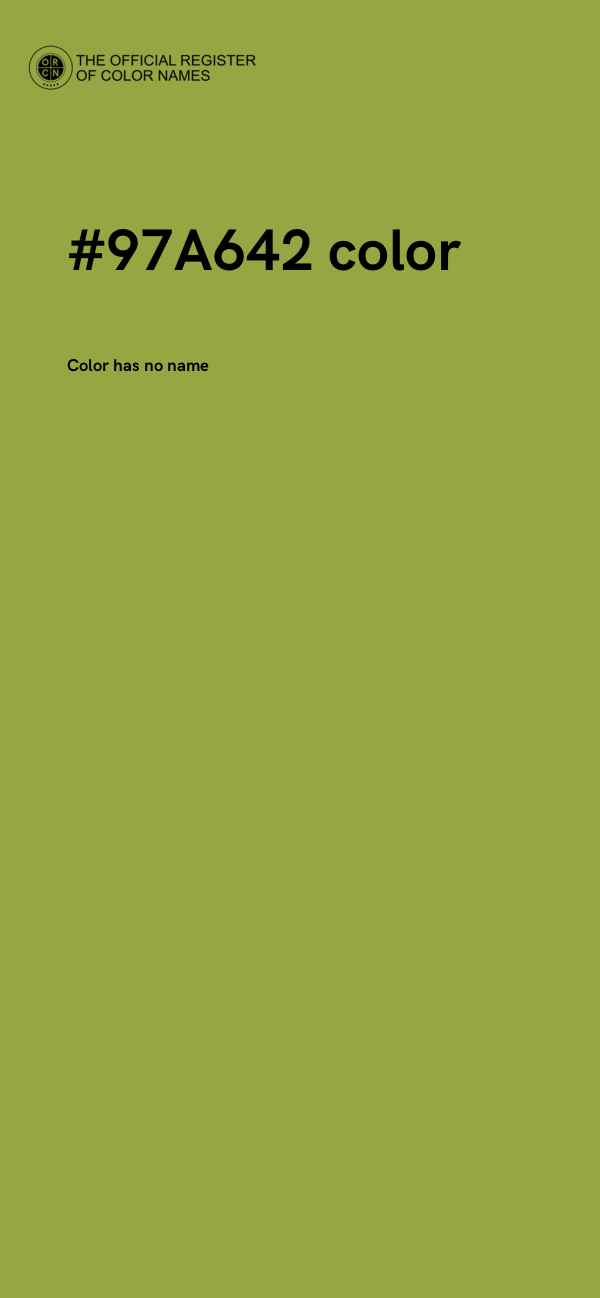 #97A642 color image