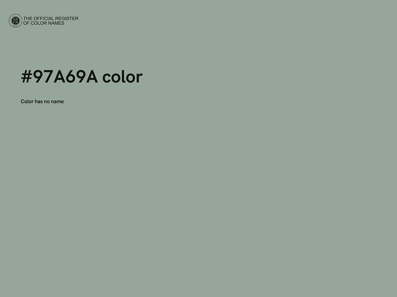 #97A69A color image