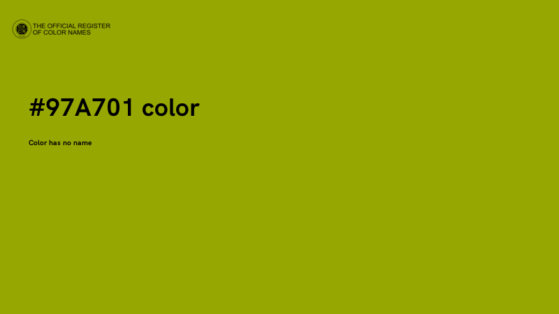 #97A701 color image