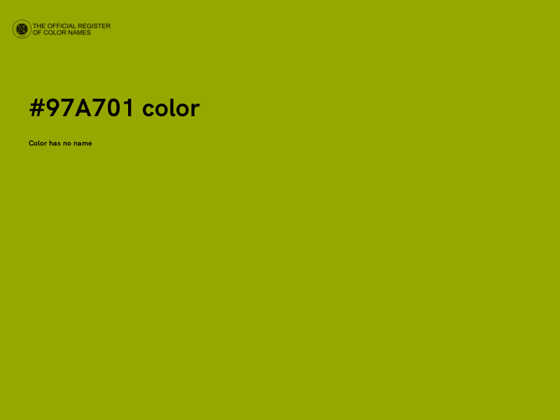 #97A701 color image