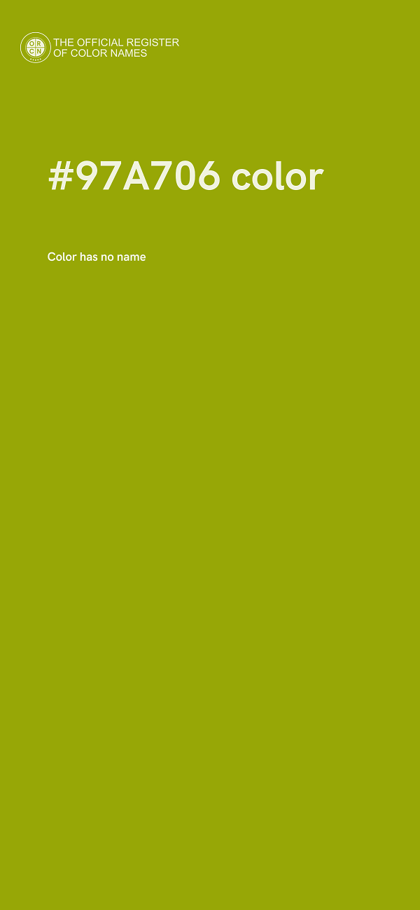 #97A706 color image