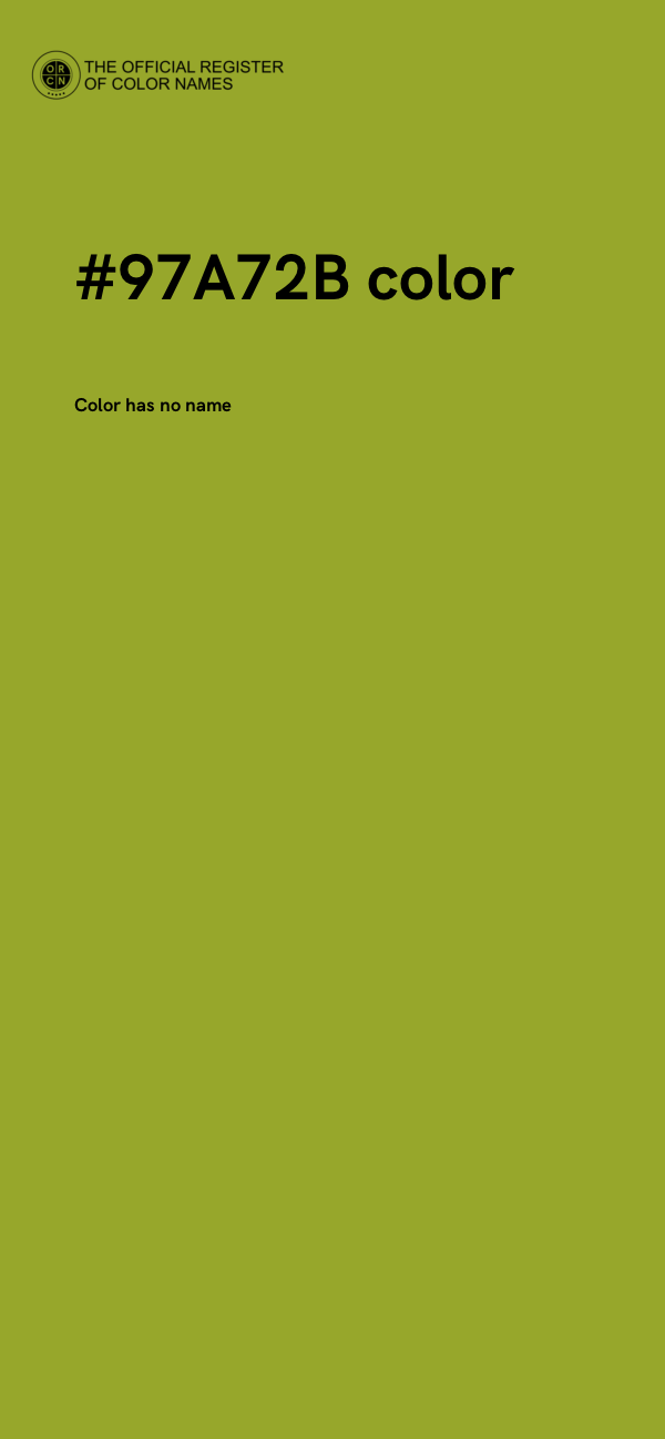#97A72B color image