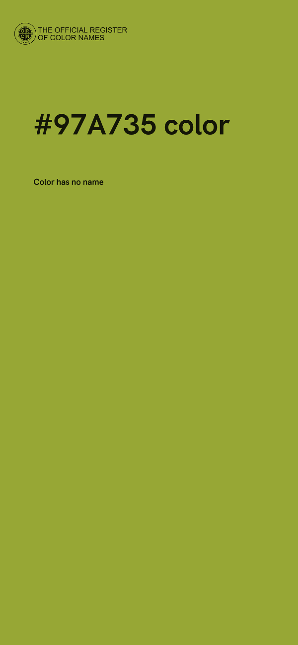 #97A735 color image