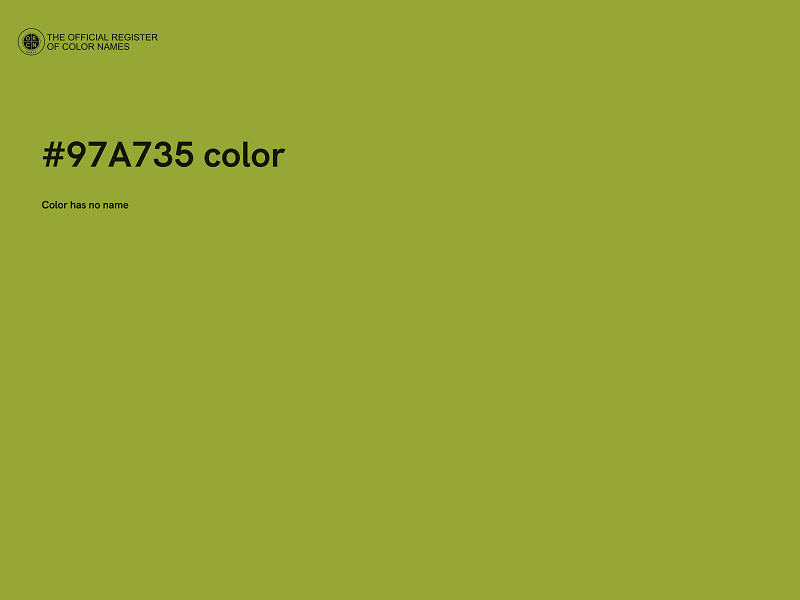 #97A735 color image
