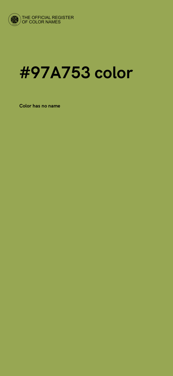 #97A753 color image