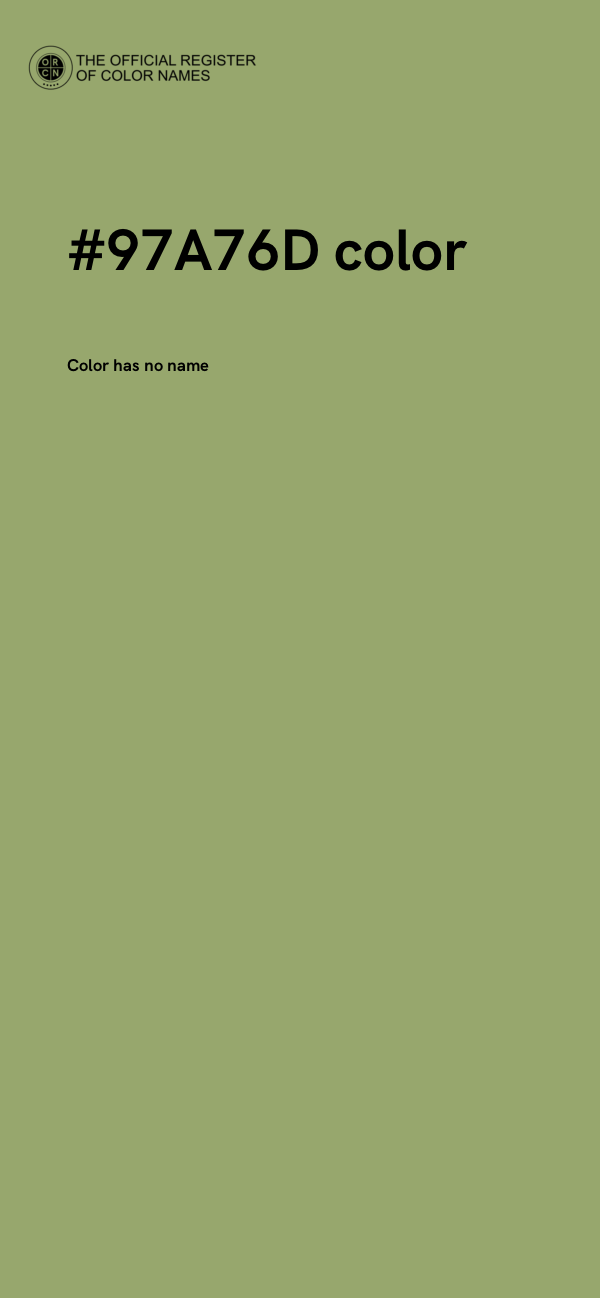 #97A76D color image