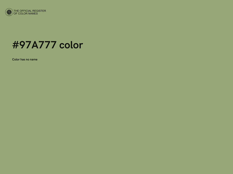 #97A777 color image