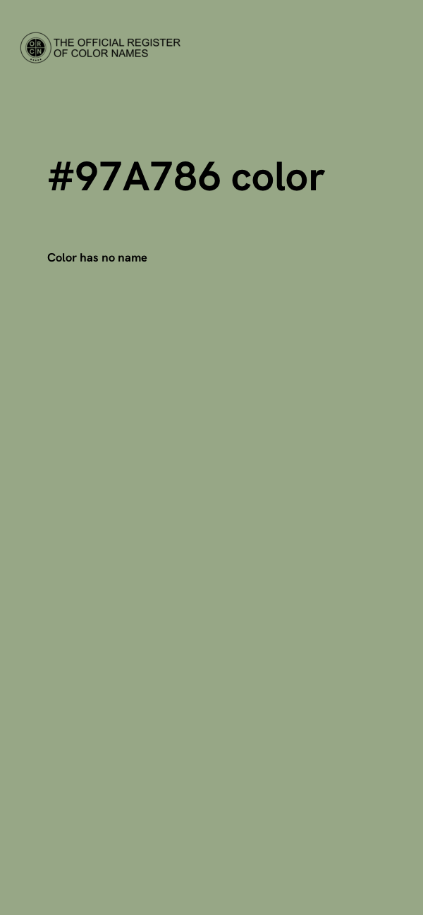 #97A786 color image
