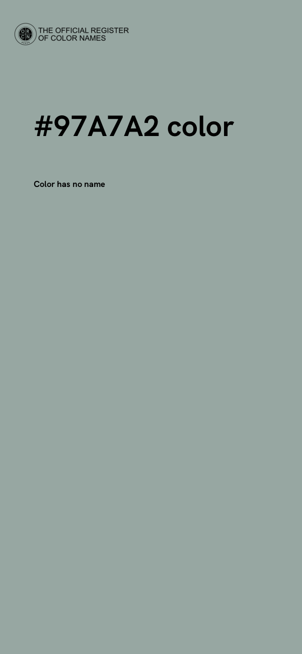 #97A7A2 color image