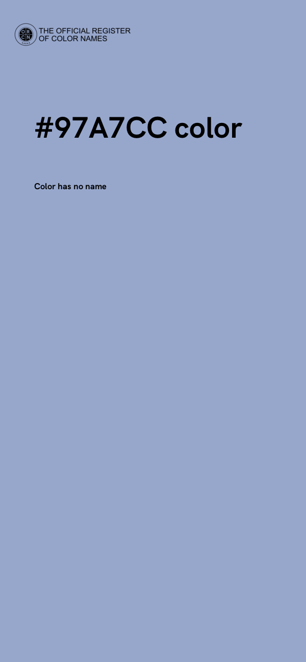 #97A7CC color image