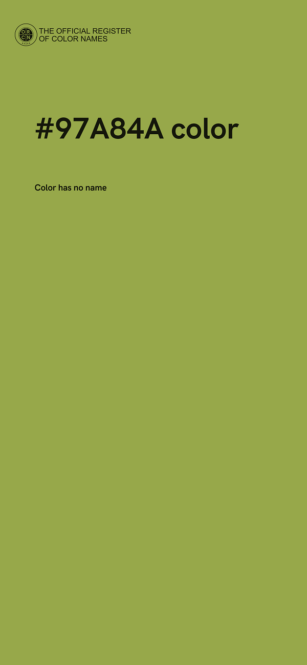 #97A84A color image