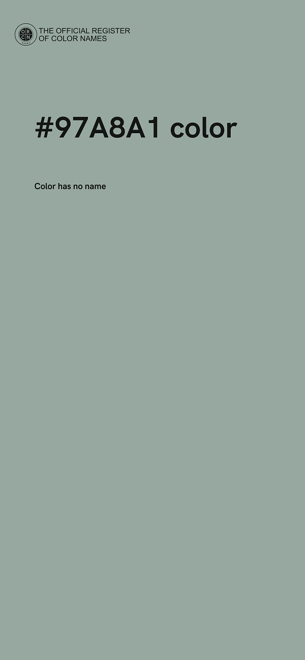#97A8A1 color image