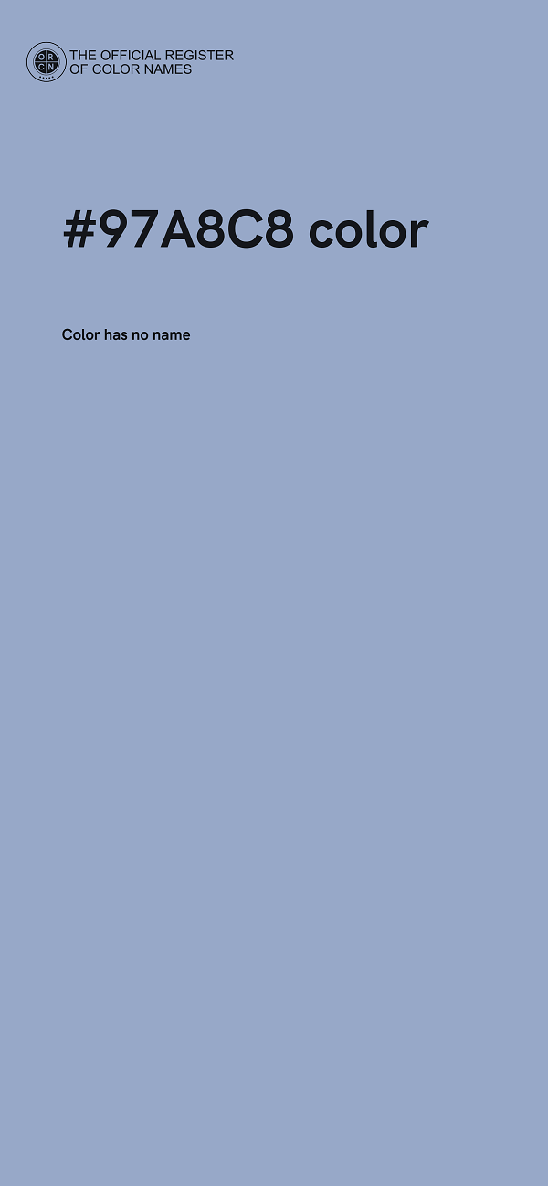 #97A8C8 color image