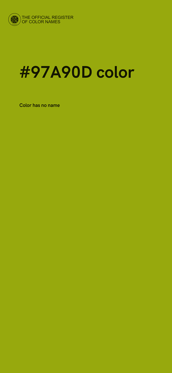 #97A90D color image