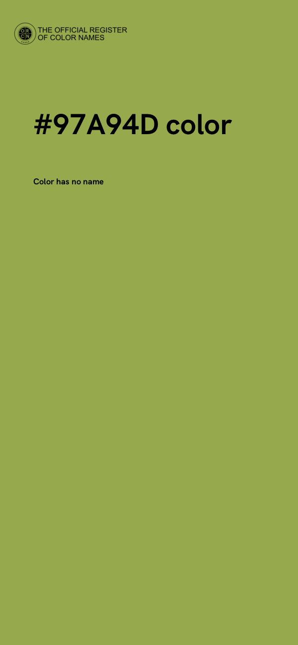 #97A94D color image