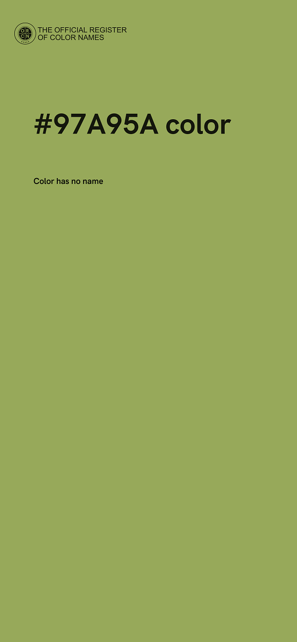 #97A95A color image