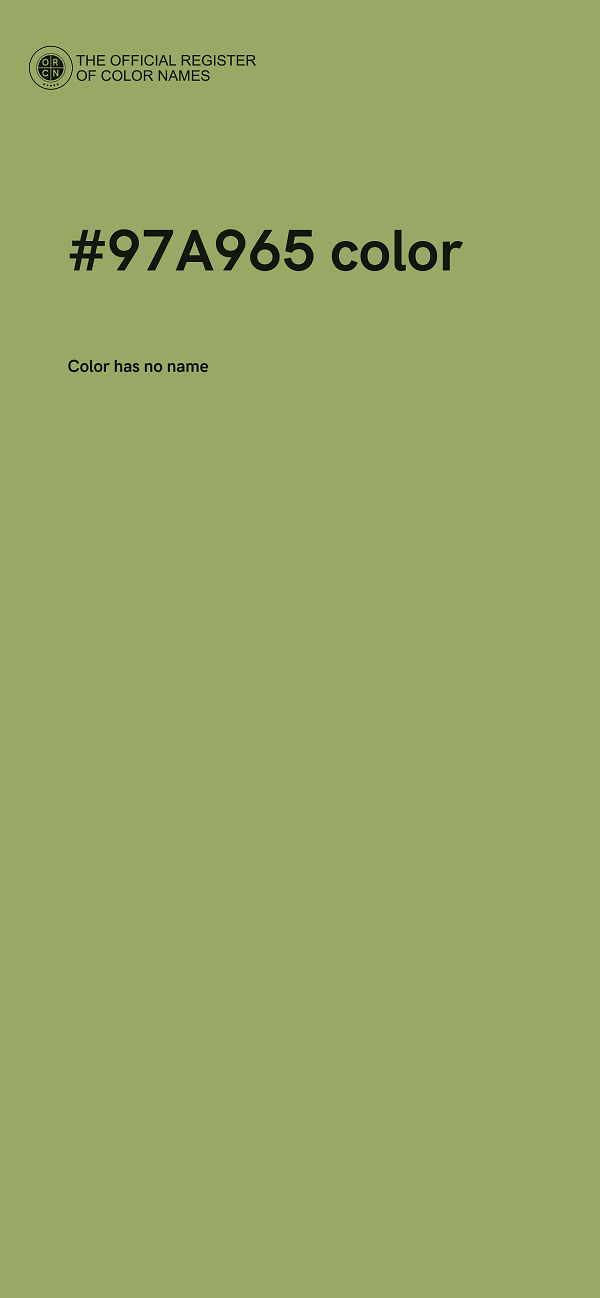 #97A965 color image