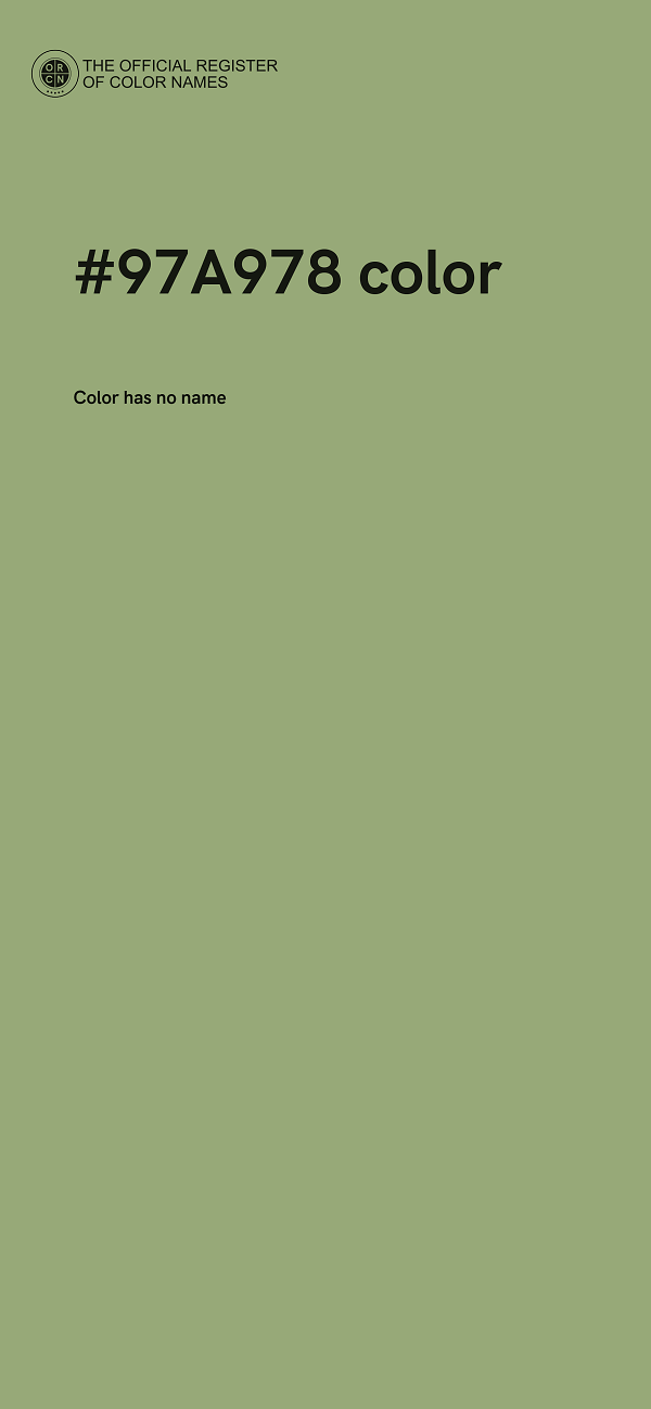 #97A978 color image